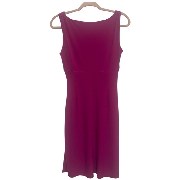 Lauren Ralph Lauren Sleeveless Sheath Dress Slimming Stretch Pink Size 8 Petite - Picture 2 of 11